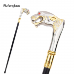 Valge Kuldne Leopard Punase Silmaga Luksuslik Mood Cosplay Jalutuskepp Peo Dekoratiivkepp Elegantne Piiskopikepp Nupuga Kepp 92cm