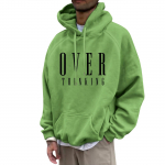 Meeste avara tr&uuml;kiga kapuutsiga dressipluus Meeste vabaaja mood Sport Raglan Sleeves Pullover Pusa M roosa