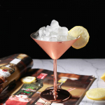 Rose Gold Martini kokteiliklaasist &otilde;uepidu kukkumiskindel veiniklaasist roostevabast terasest pokaal klassikaline lehter metallist punase veini tass Rose Gold Cup 280ml