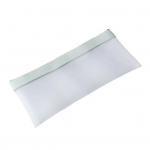 L&auml;bipaistev pliiatsikott, suure mahutavusega t&otilde;mblukk, PVC veekindel l&auml;bipaistev pliiatsikott valge