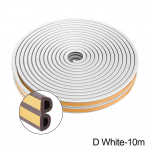 5M/10M ukseakna tihendi riba isekleepuv akustiline vaht tihendusriba lint isolatsioon tuulekindel kummist ilmastikuriba D White-10m