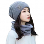2 tk/komplekt Lady Winter Beanie Sall Sert Kootud Elastne K&otilde;rvakaitse &Auml;&auml;risteta Tuulekindel m&uuml;ts Kaelam&auml;his V&auml;lisrattas&otilde;idu Suusapeakatted beež
