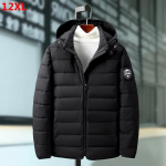 Suur suurus meeste talvejope paks soe kapuutsiga meeste parka puuvillane polsterdus ekstra pluss suur tuulejope vabaaja meeste mantel 12XL 10xl 7XL must