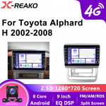Toyota Alphard H 2002 - 2008 jaoks Autoraadio Multimeedia Video M&auml;ngija Navigatsioon stereo GPS 4G 8-tuumaline Android 12 2-DIN DVD 8 core 4GB+64GB