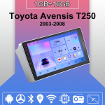Auto Raadio Android Auto Carplay Toyota Avensis T250 2003-2008 jaoks Multimeediam&auml;ngija Peaseade Stereo GPS Navigatsioon BT WIFI 1+16GB 1+16GB pink