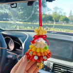 1 tk K&auml;sitsi kootud j&otilde;ulupuu ripats Auto tahavaatepeegel Kodu Naiste aksessuaarid Kingitus J&otilde;ulud Autokaunistus Mehed Interj&ouml;&ouml;ri peegli riputus F0i5