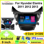 Hyundai Elantra 2011 -2016 jaoks Android 13 Autoraadio Stereo Multimeedia Video M&auml;ngija Carplay Auto 2din Salvestaja 4 core 1GB+32GB carplay