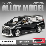 1/24 TOYOTA Alphard Luksuslik mahtuniversaal Sulamist Metallist Valatud Autokomplekt Heli ja Valgus Kollektsioneerimishobi K&otilde;rge Simulatsiooniga Mudel Kingitus Poisile must