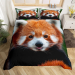 Armas punane panda tekikott king size, roosa armastuse t&auml;htede voodipesukomplekt kawaii multika loomad tekkekate t&uuml;drukulik magus tekkekate EU Single(135x200cm)