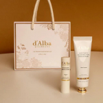 d'Alba Vegan toitev k&auml;tekreem 30ml + huulepalsam 3,6g kinkekomplekt (Pehme muskuse l&otilde;hn)