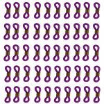 50 tk v&auml;rvilist k&otilde;rva konksu prilliketi kinnitust, n&ouml;&ouml;ri p&auml;id, p&auml;ikeseprillide n&ouml;&ouml;ri hoidjat, rihma kinnitusaasa. Purple(Golden)