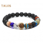 P&auml;ikeses&uuml;steemi k&auml;ev&otilde;ru Looduslikust kivist helmestega k&auml;ev&otilde;ru Universum Kaheksa planeeti Ehted Aksessuaarid Parimad s&otilde;brad Kingitus talle Tema mehed Naised A