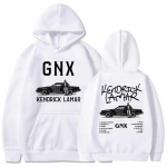 GNX Album 2024 Tr&uuml;kitavad kapuutsid Kendrick Lamar R&auml;ppar Rock Style Sviitrid Unisex Streetwear pikkade varrukatega kapuutsiga pulloverid XS valge
