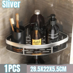 Vannitoa riiul alumiiniumsulamist &scaron;ampoon, meigihoidja, du&scaron;iriiul Vannitoa tarvikud puurita seina nurgariiul