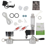 Solenoidklapiga Veealuste Taimede Kasvatamiseks Akvaariumitarvikud DIY Akvaariumi CO2 Generaatori S&uuml;steemi Komplekt Mullilugeja Difuusor white