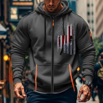 Meeste sportlik vabaaja kapuuts, kardigan, lukuga, mitme taskuga kapuuts XL