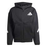 Adidas Sportswear Z.N.E. FW24 Logo Disain Mood Minimalistlik Kapuutsiga Pikkade Varrukatega Jakk Meeste Jakk Must JD5984 S black