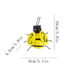 4 TK/KOMPLEKT Dekoratiivne metallist kunst Bumble Bee Backyard Garden Accent seinaornament
