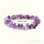 Amethyst Crushed Stone Bracelet 5-8mm, Natural Crystal Bracelet, Cross-Border Hot Sale all natural amet&uuml;st