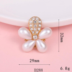 Creative Pearl Flower Diamond DIY Mobile Case ehtetarvikud D288 Water Drop Pearl; alloy kuld