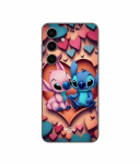 Coque de t&eacute;l&eacute;phone - Maniacase - Galaxy S24 Plus - Souple - Silicone - Stitch Angel coeur color&eacute;
