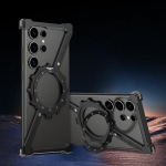 Z-kujuline alumiiniumsulamist raamita magnetklambriga telefoni&uuml;mbris Samsung S25 S24 Ultra S23 Ultra S22 Ultra p&otilde;rutuskindel Magsafe'i kaane jaoks Samsung S22 Ultra must