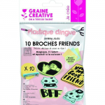 Mini Kit DIY - Meilleur ami - 10 broches - Plastique dingue - Cr&eacute;ation facile - Amusement garanti