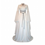 Naiste keskaegne renessansiaegne retro kleit, cosplay kost&uuml;&uuml;m, pikkade varrukatega maksikleit 2XL