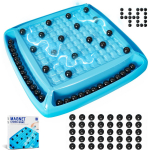 Magnetm&auml;ng, lauam&auml;ngud, magnetmale, perem&auml;ng, 40 nupuga magnetm&auml;ng, l&otilde;busad s&uuml;nnip&auml;evakingitused lastele 27.9*27.9cm sinine