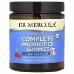 Dr. Mercola, Organic Complete Probiotic Gummies, for children, natural cherry, 1 billion CFU, 30 gummies