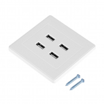 4 USB-porti DC 5V kodukontori elektriline seinale paigaldatav pistikupesa laadija pistikupesa(110-250V)