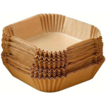 50 tk &otilde;hufrit&uuml;&uuml;ri &uuml;hekordselt kasutatavaid paberist vooderdisi, ruudukujulisi p&auml;rgamentpaberi vooderdisi, &otilde;likindlaid, veekindlaid, p&auml;rgamentk&uuml;psetuspabereid k&uuml;psetamiseks ja mikrolaineahjus r&ouml;stimiseks pruun