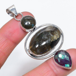 Labradorite, Mystic Handmade 925 Sterling Silver Jewelry Pendant 2.80 b9a15
