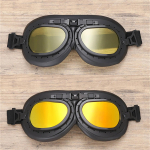 Retro nahast kaitseprillid 2 tk Vintage Pilot Prillid Mootorratta tuulekindlad v&auml;lijalgrattas&otilde;idud Harley Steampunk kiivri tarvikutele