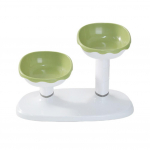 Kassitoidukauss, Reguleeritava k&otilde;rgusega kassitoitmiskauss, T&otilde;stetud kassitoidukauss, Lemmikloomade k&otilde;rgendatud vee- ja toidukausside komplekt libisemisvastase padjaga rohuroheline v&auml;rv