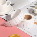 500 tk/rull &uuml;mmargune valge paberi sildikleebis T&auml;nukleebis 1-tolline v&auml;ljal&otilde;igete album