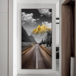 Abstraktne kuldne maastik m&auml;gitee l&otilde;uend maalimine plakatid ja tr&uuml;kised seinakunsti pildid elutuba kodukaunistus ilma raamita 20*40cm