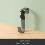 1 tk armsa kassi k&ouml;&ouml;gikapi ukse tagumine konks tasuta mulgustamisega vannitoa ukse tagumine multifunktsionaalne hoiukonksu sahtli riidepuu roheline