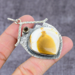 Scolecite, Smoky Topaz Handmade 925 Sterling Silver Pendant 2.27 p4v90