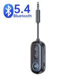 2-&uuml;hes Bluetooth 5.4 helisaatja vastuv&otilde;tja 3,5 mm AUX Hifi stereomuusika juhtmevaba adapter mikrofoniga autole lennukiteleri arvuti k&otilde;lari peakomplektile
