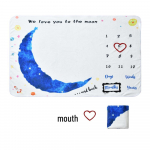 Kuukujuline kahepoolne flanell beebi verstaposti fotograafia tekk 100x150cm