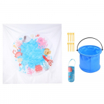 Multifunktsionaalne rannamatk, kaasaskantav p&otilde;randamatt, piknikumatt, naljakas m&auml;ngumatt, veekindel, vesi suvega F7O0 white-1set