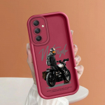 Pehme silikoonist ruudukujulise redeliga printimismustriga telefoni korpus T&auml;iskaanega kaamera p&otilde;rutuskindel kaitse kummist &uuml;mbris Samsungile Samsung S24 FE must