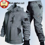 Pluss Sametist Voodriga Veekindel Pehme Kest Tuulejope Komplekt &ndash; Soe V&auml;litingimustes M&auml;gedes Matkamiseks ja Mustust H&uuml;lgav T&ouml;&ouml;riietus S&uuml;giseks ja Talveks 165