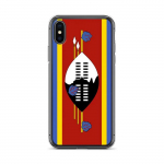 Coque iPhone XS - PIXELFORMA - Drapeau de l'eswatini - Silikoonist supp - Protection compl&egrave;te - Souple