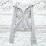 VAYLA Y2K Naiste Graafilised Leopardimustriga Hupparid R&otilde;ivad Hip Hop Punk Goth Soe Karvane Kapuutsiga Dressipluus Gooti Retro T&auml;navafashion XXL white