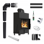 Fireplace insert KRATKI FLOKI Power 8 kW &Oslash; 160 BLACK Mounting accessories