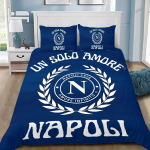 Napoli voodikatted Voodipesukomplekt, SSC jalgpalliklubi logo kate Moodne tr&uuml;kitud 2/3-osaline komplekt 1 voodikate, S&uuml;nnip&auml;evakingitused 140x210cm