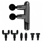 Double head fascia gun muscle massage relieves pain, muscle membrane multifunctional relaxation, vibration fitness, electric fas