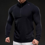 Uus Kevadine Kitsas Elastne Pikkade Varrukate Treening&uuml;likond Vabaaja ja Moodne Jooksuspordi Fitnessi V&auml;listingimustes T-s&auml;rk M must